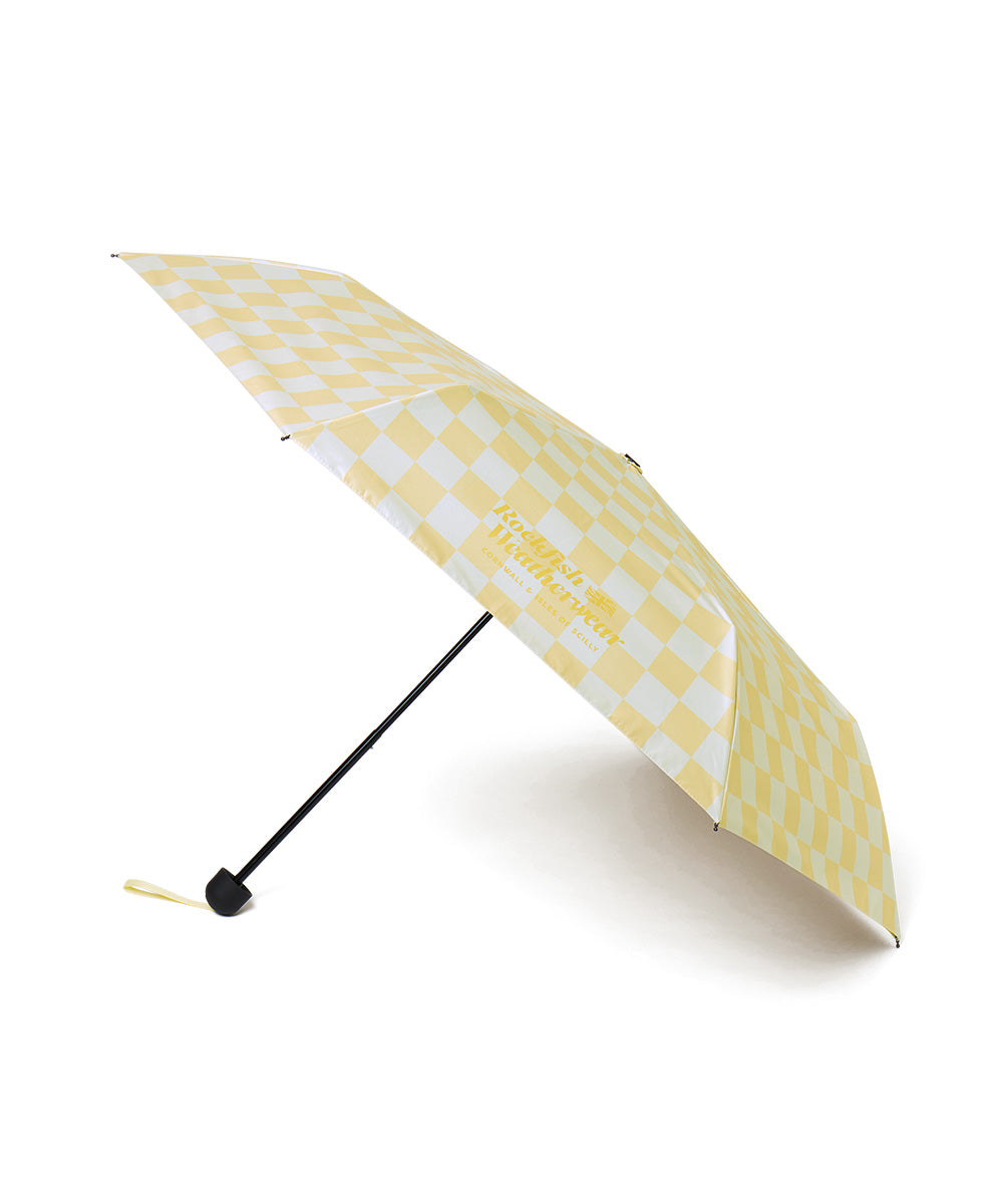 [UVカット] SHADE UMBRELLA SHORT - CHECKERBOARD LEMON FREE