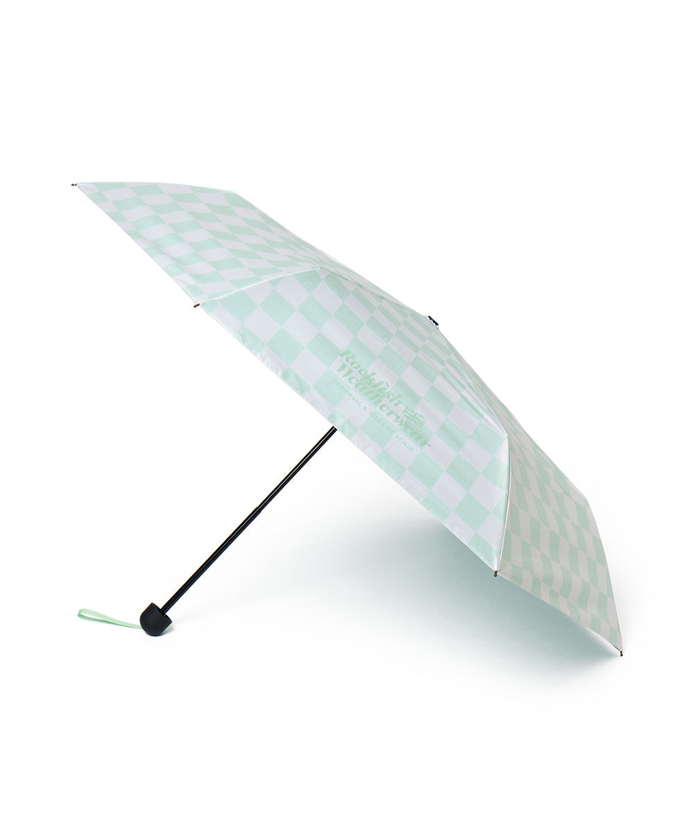 [UVカット] SHADE UMBRELLA SHORT - CHECKERBOARD MINT FREE