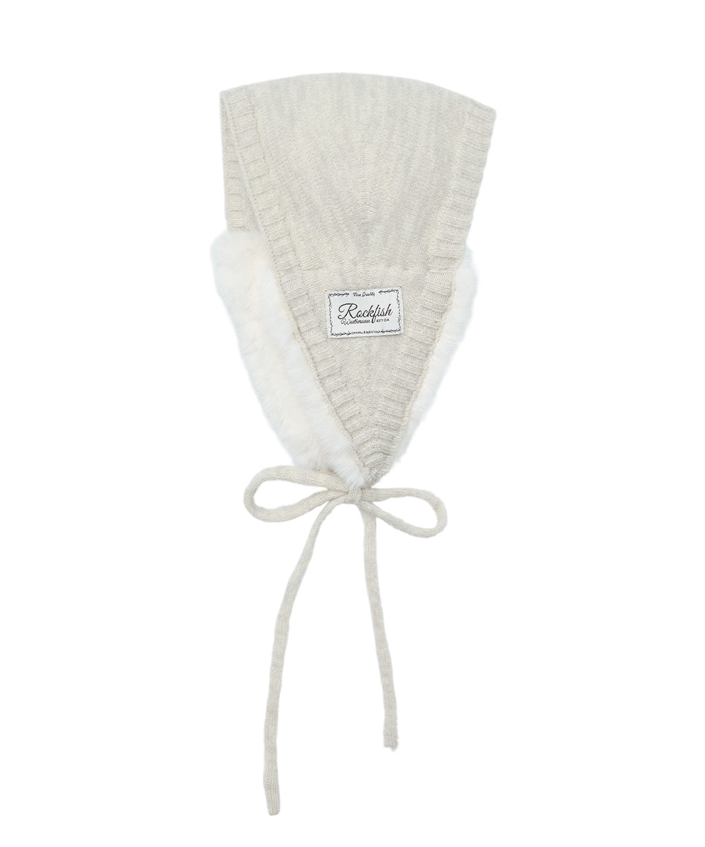 FLUFFY EARMUFF - LIGHT GREY FREE