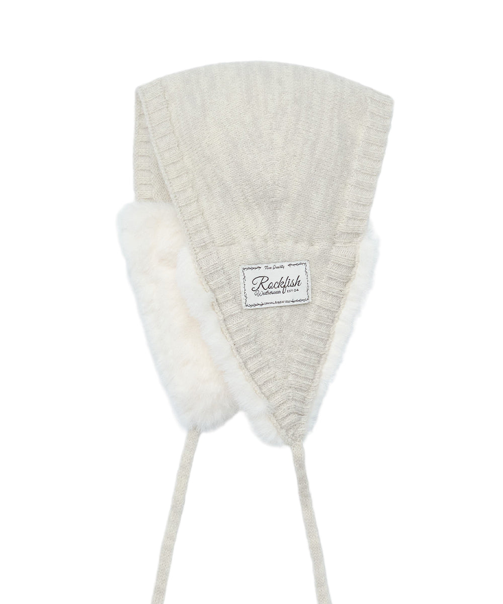 FLUFFY EARMUFF - LIGHT GREY FREE