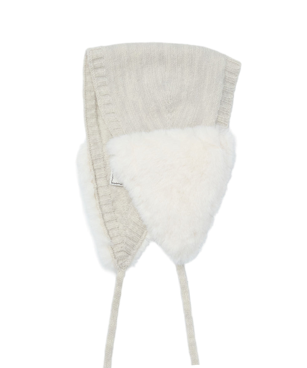 FLUFFY EARMUFF - LIGHT GREY FREE