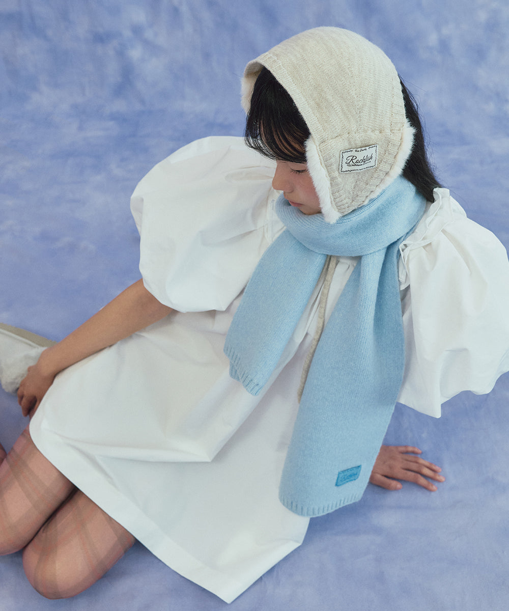 FLUFFY EARMUFF - LIGHT GREY FREE