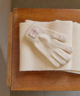 FLUFFY SHORT GLOVES - CREAM