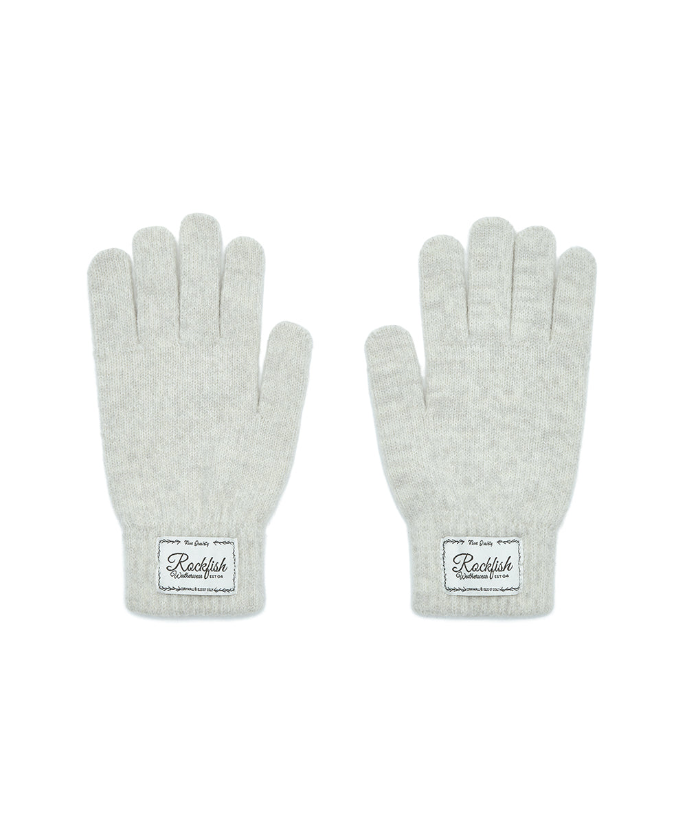 NEW FLUFFY SHORT GLOVES - LIGHT GREY FREE