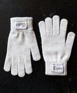 FLUFFY SHORT GLOVES - LIGHT GREY