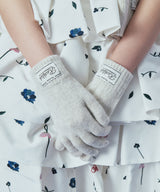 FLUFFY SHORT GLOVES - LIGHT GREY
