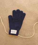 FLUFFY SHORT GLOVES - NAVY
