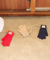 FLUFFY SHORT GLOVES - NAVY