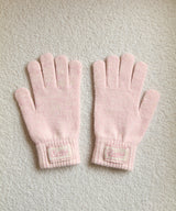 FLUFFY SHORT GLOVES - PINK