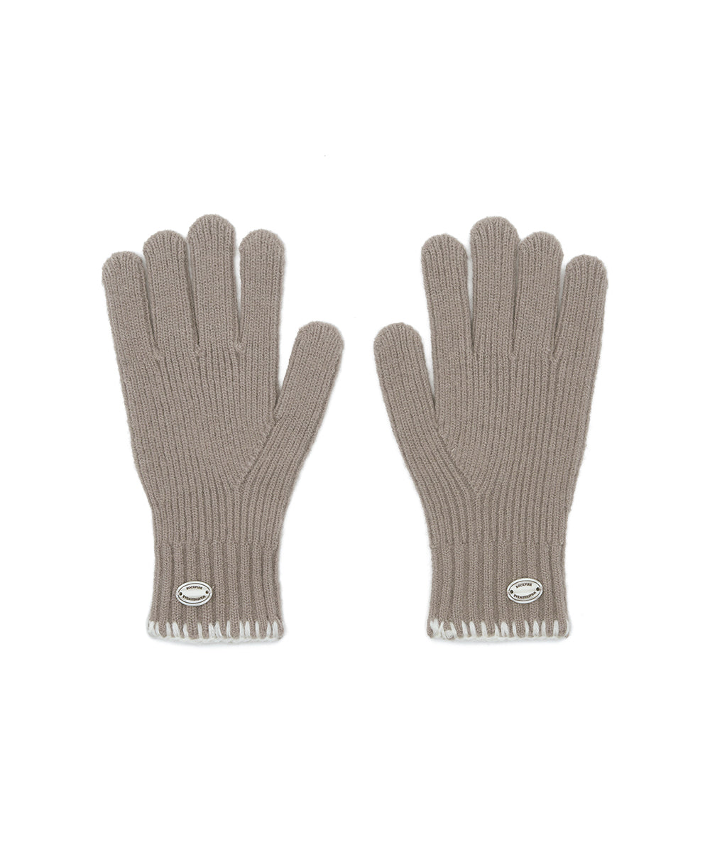 NEW WOOLY SHORT GLOVES - BEIGE FREE
