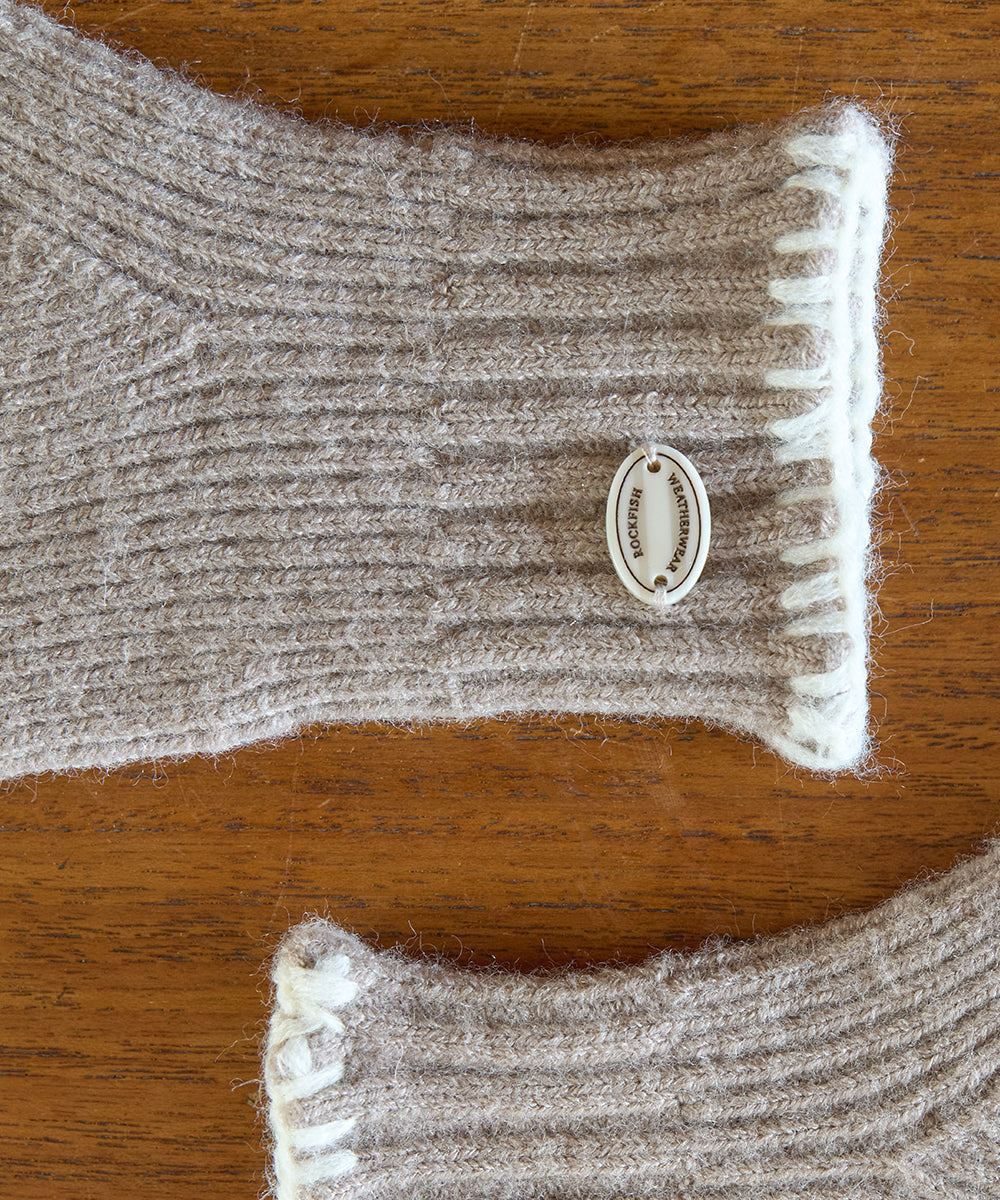 NEW WOOLY SHORT GLOVES - BEIGE FREE