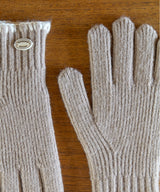 WOOLY SHORT GLOVES - BEIGE