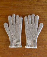 WOOLY SHORT GLOVES - BEIGE
