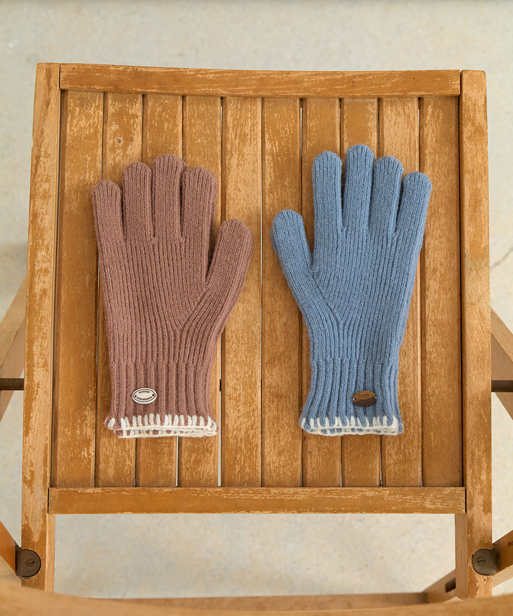 NEW WOOLY SHORT GLOVES - CAMEL FREE