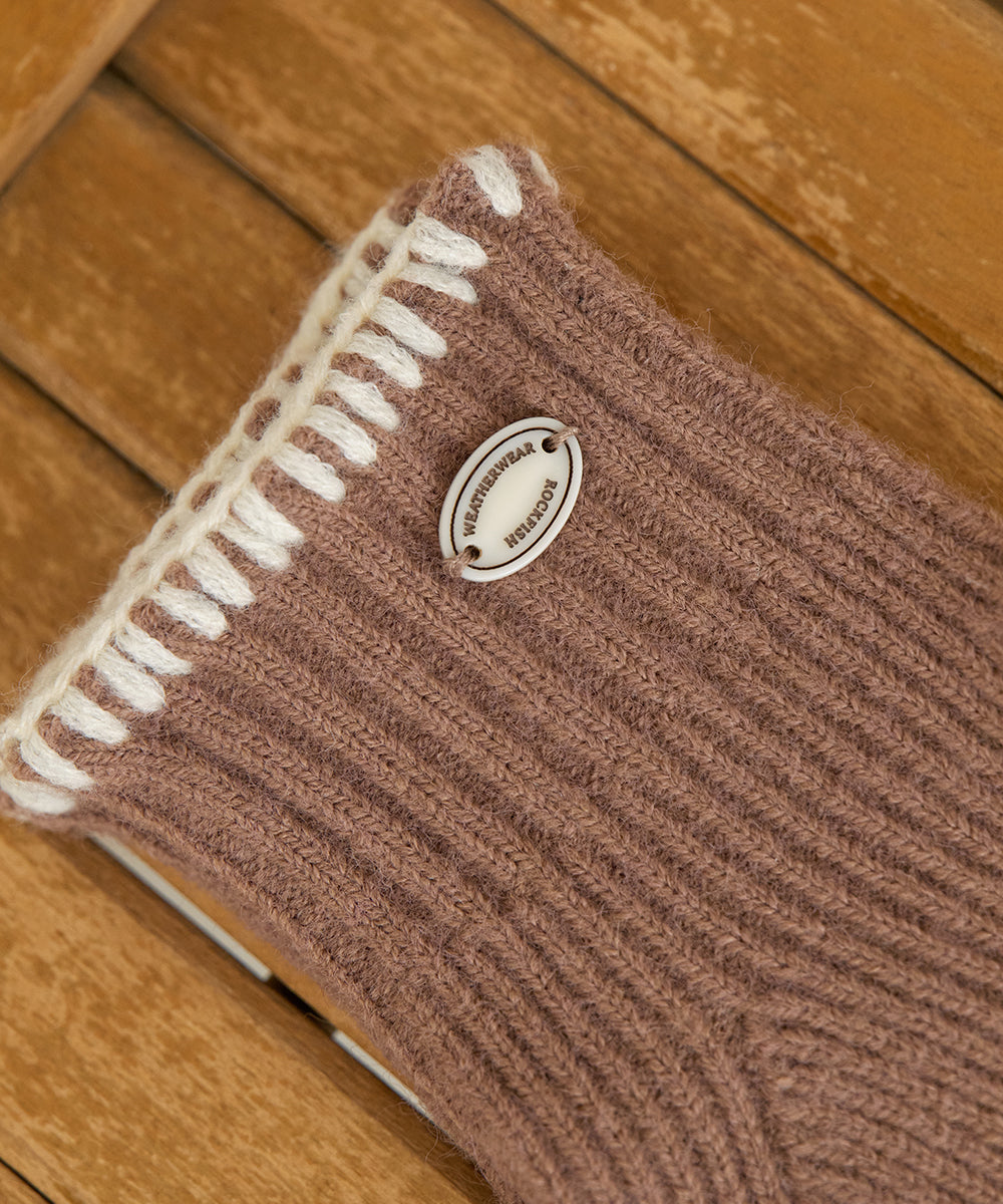 NEW WOOLY SHORT GLOVES - CAMEL FREE