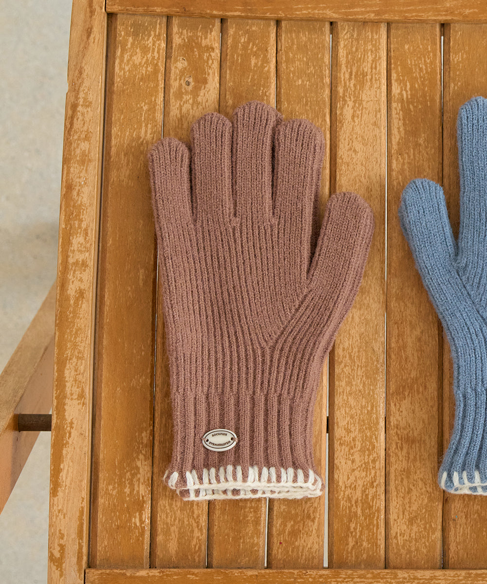 NEW WOOLY SHORT GLOVES - CAMEL FREE