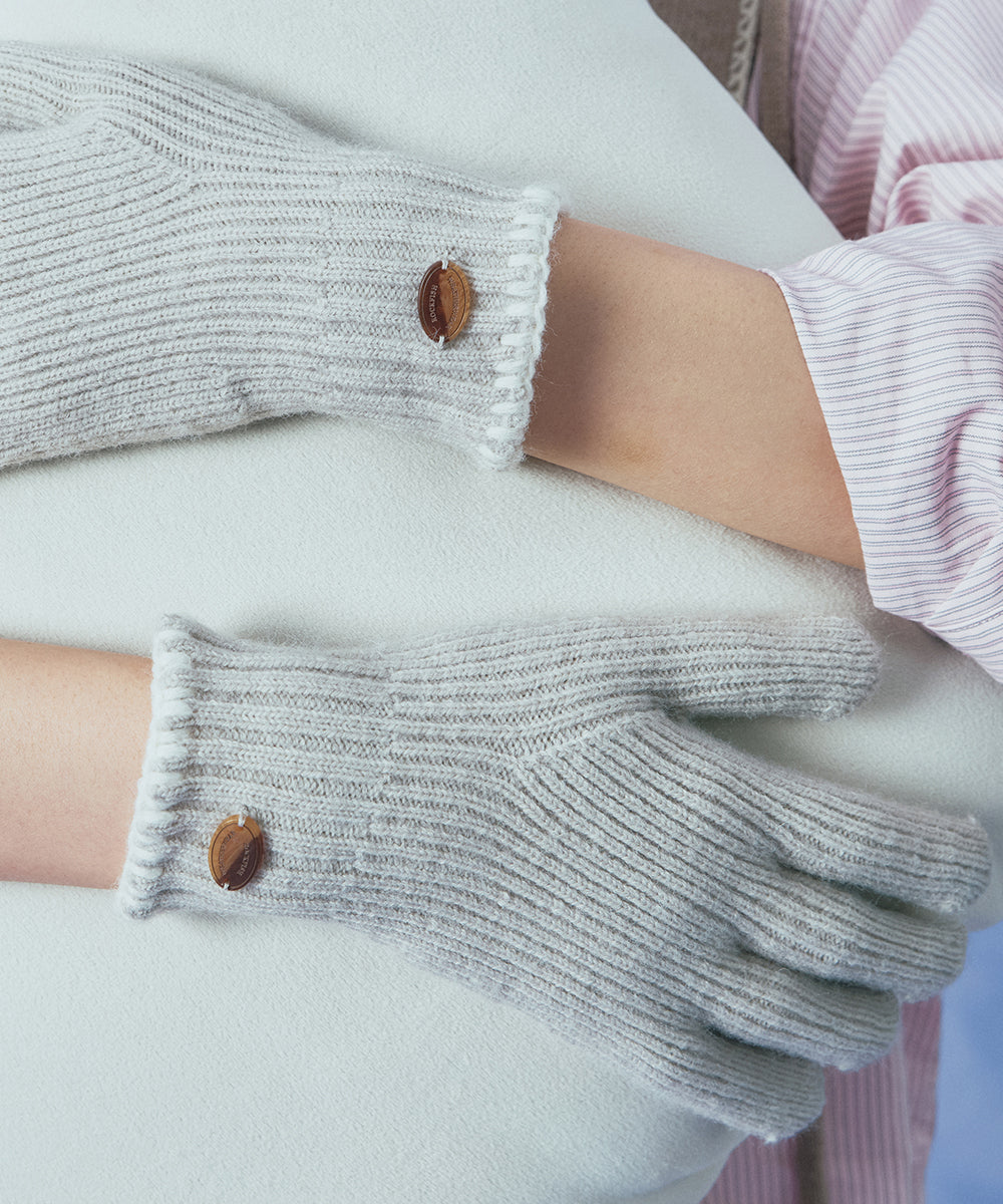 NEW WOOLY SHORT GLOVES - GREY FREE