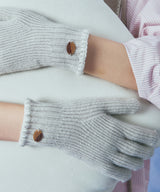 WOOLY SHORT GLOVES - GREY