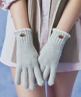 WOOLY SHORT GLOVES - GREY