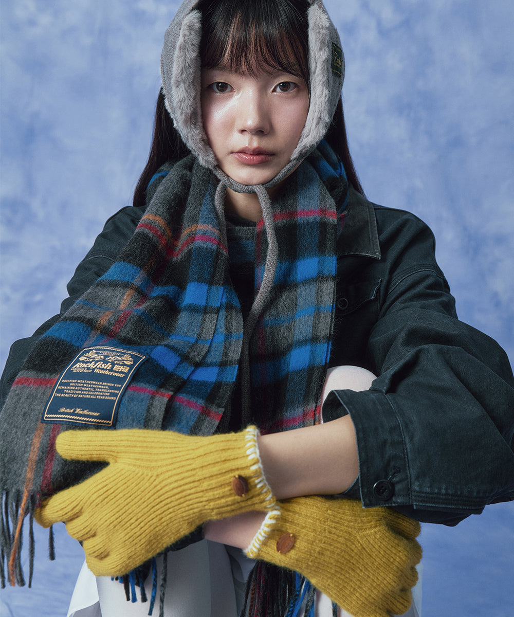 NEW WOOLY SHORT GLOVES - MUSTARD FREE