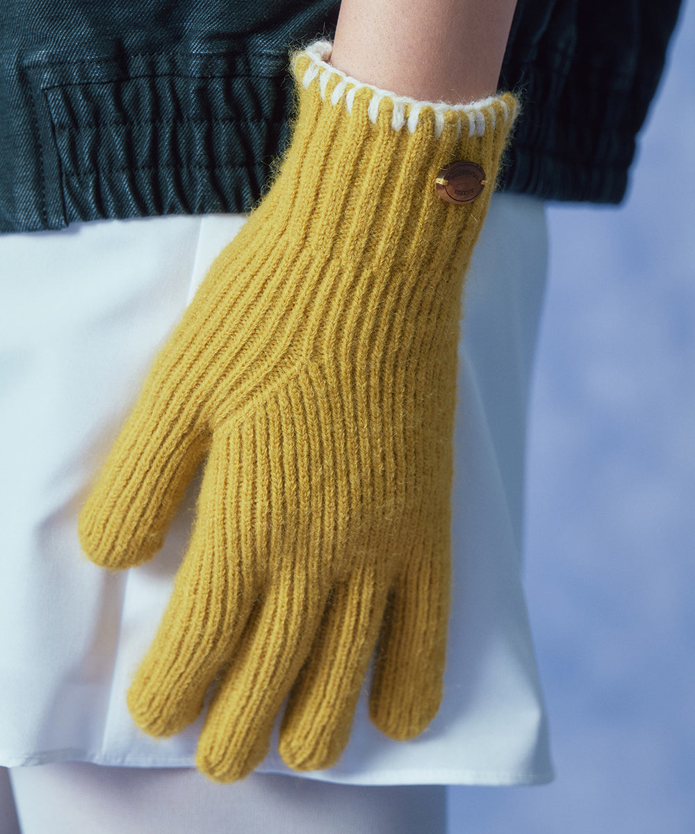 NEW WOOLY SHORT GLOVES - MUSTARD FREE