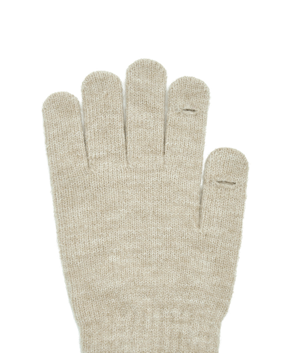 FLUFFY LONG GLOVES - BEIGE FREE