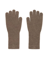FLUFFY LONG GLOVES - BROWN