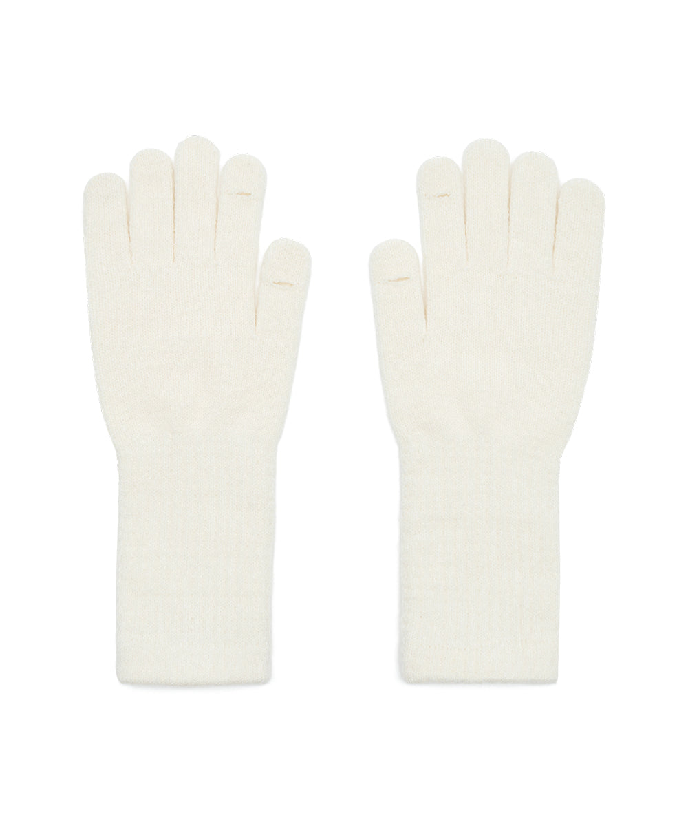 FLUFFY LONG GLOVES - CREAM FREE