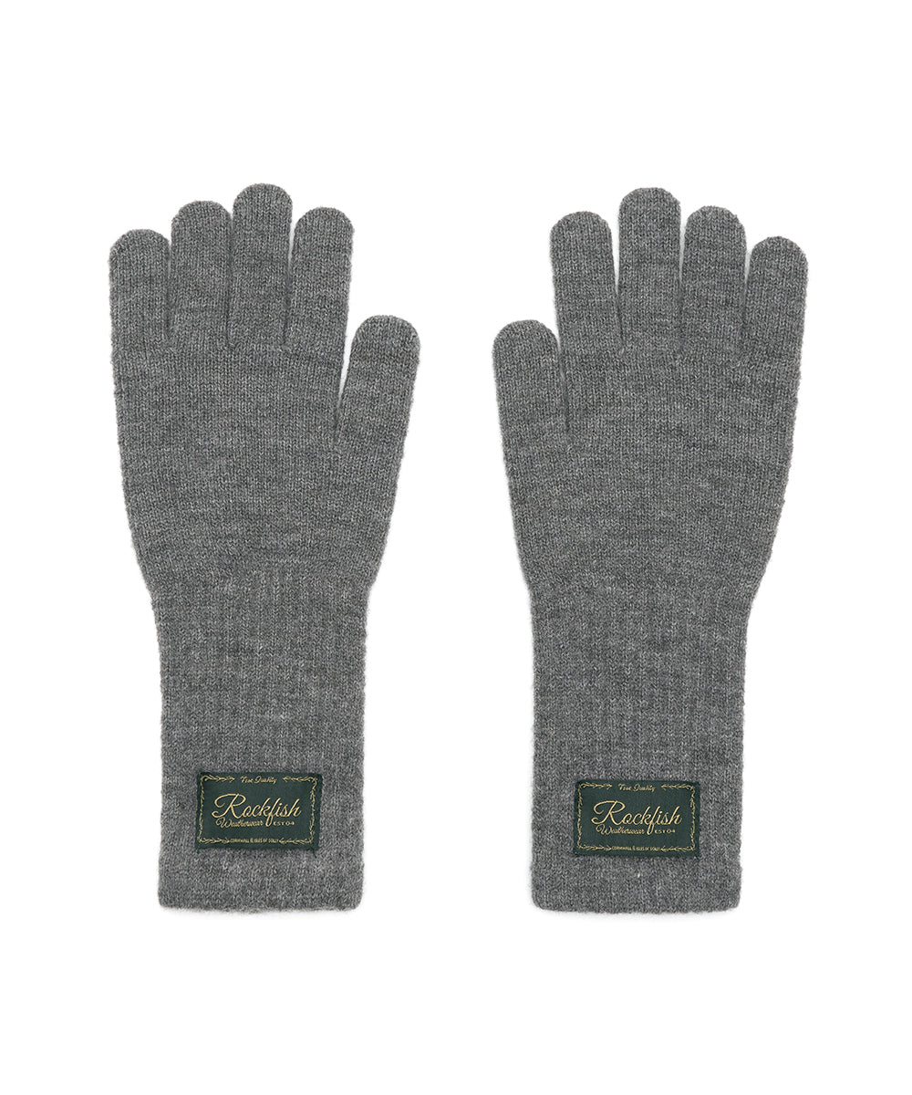 FLUFFY LONG GLOVES - GREY FREE