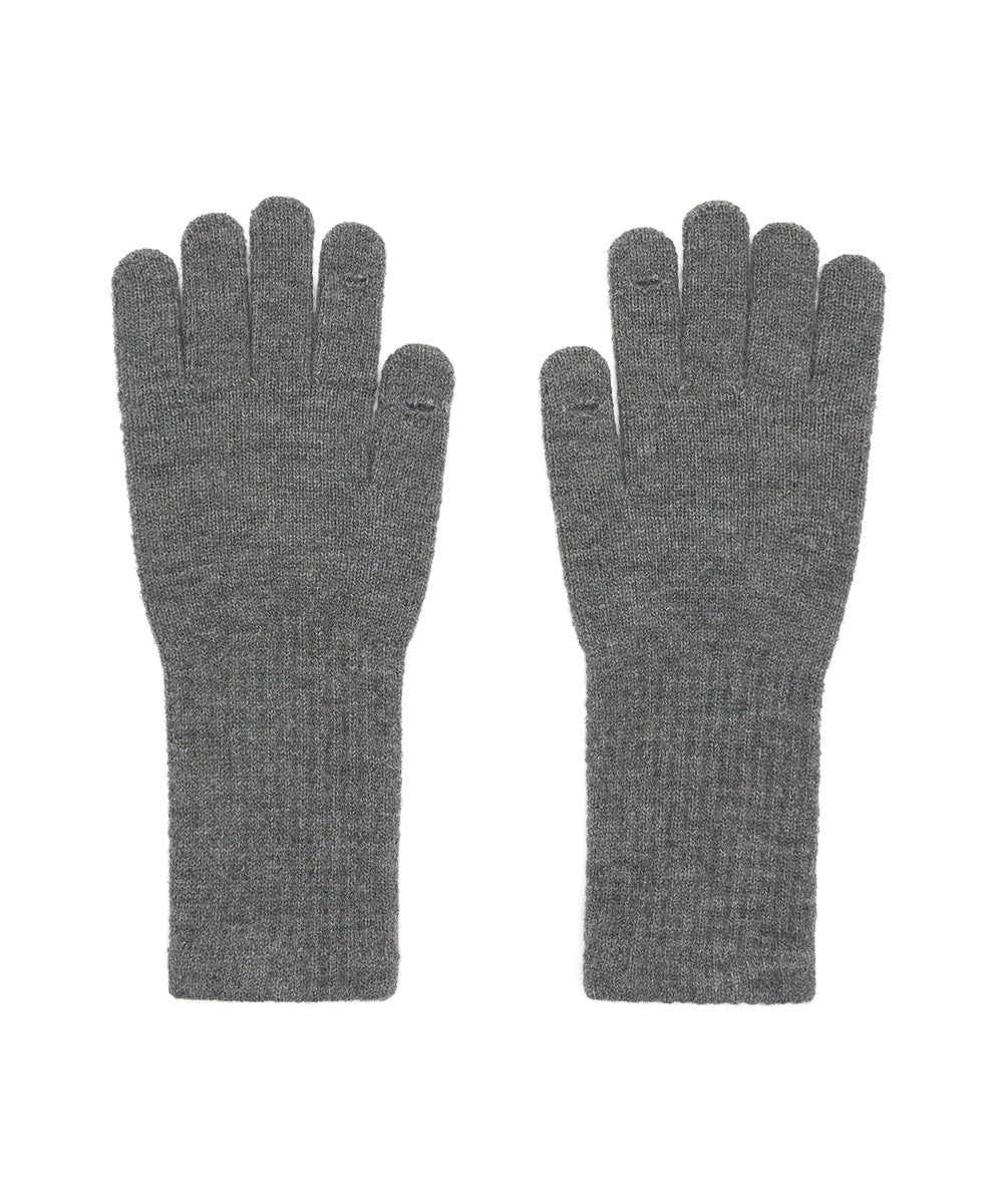 FLUFFY LONG GLOVES - GREY FREE