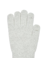 FLUFFY LONG GLOVES - LIGHT GREY