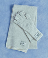 FLUFFY LONG GLOVES - LIGHT GREY