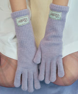 FLUFFY LONG GLOVES - LILAC