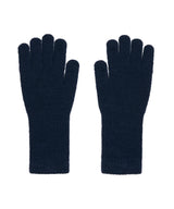 FLUFFY LONG GLOVES - NAVY