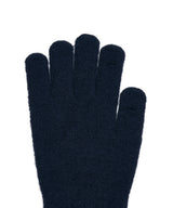 FLUFFY LONG GLOVES - NAVY