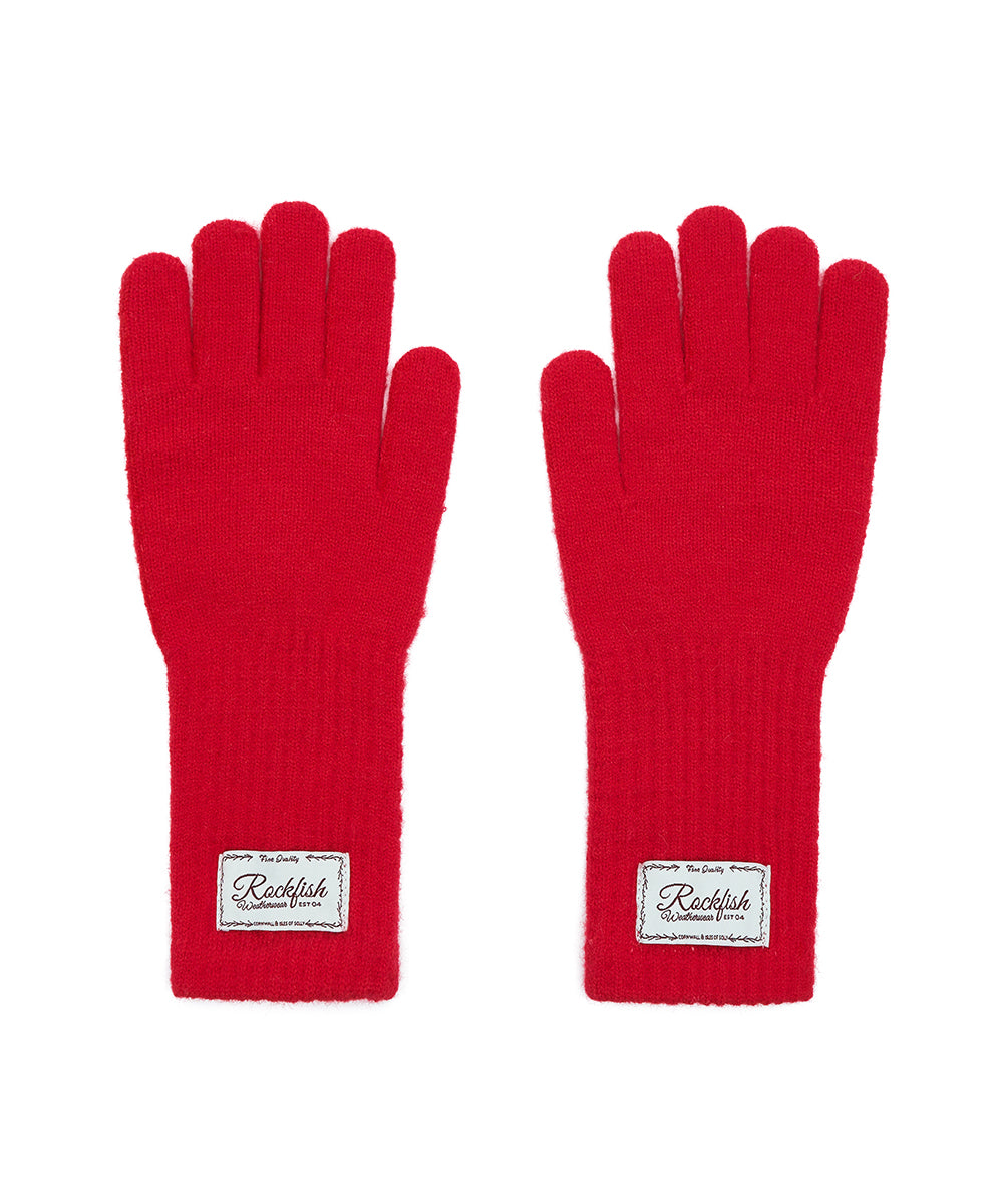 FLUFFY LONG GLOVES - RED FREE