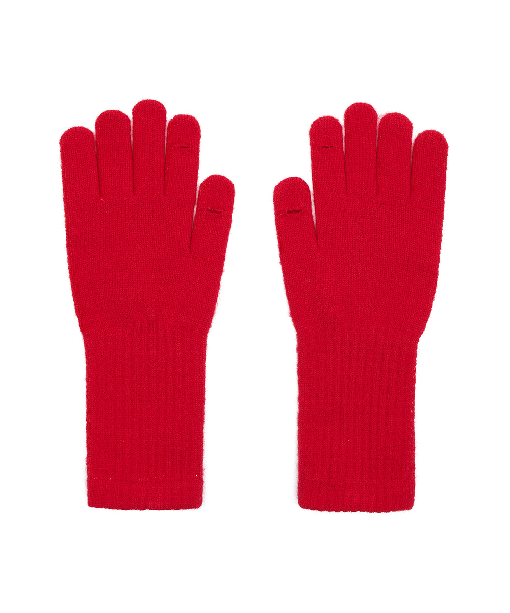 FLUFFY LONG GLOVES - RED FREE
