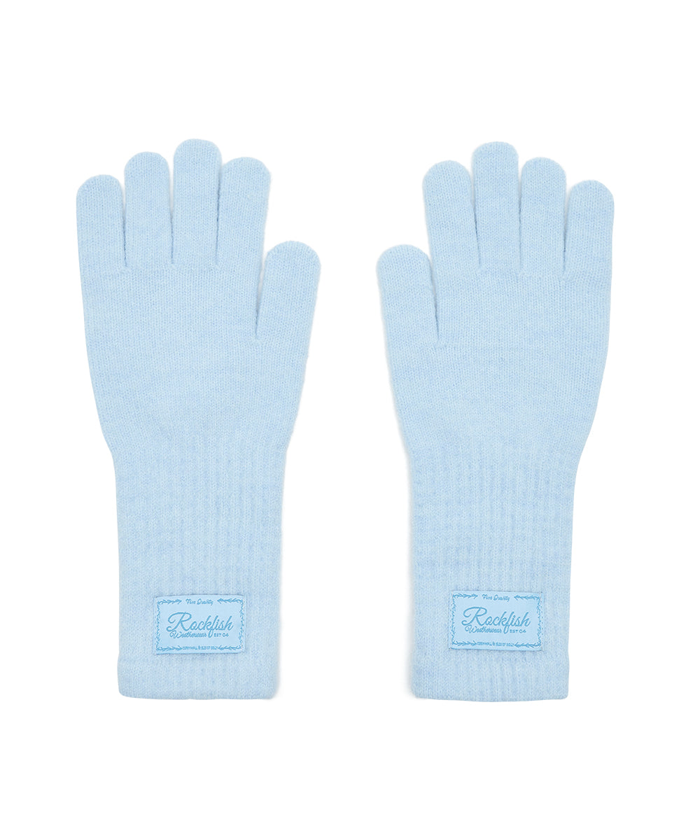 FLUFFY LONG GLOVES - SKY BLUE FREE