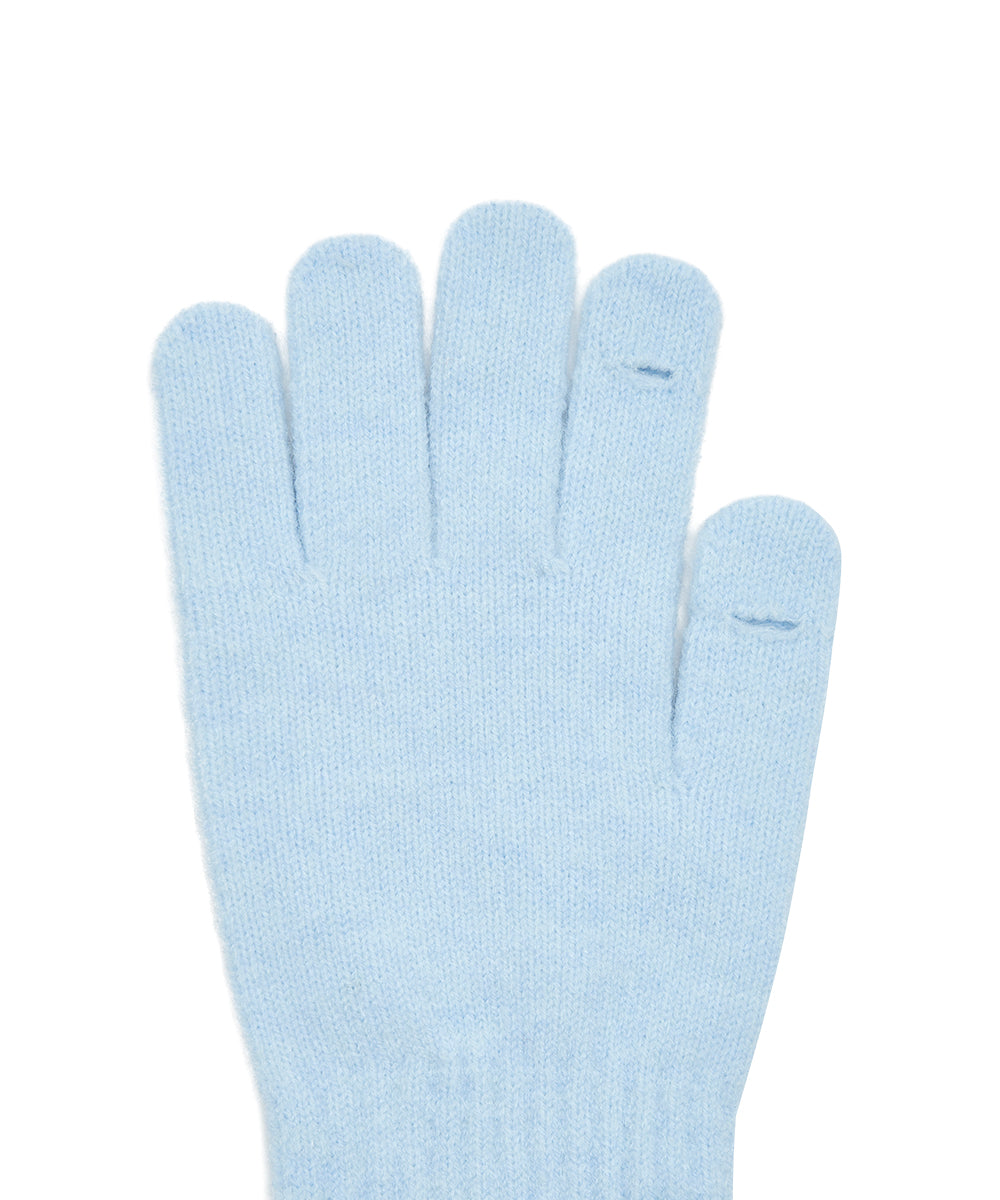 FLUFFY LONG GLOVES - SKY BLUE FREE