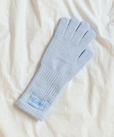 FLUFFY LONG GLOVES - SKY BLUE