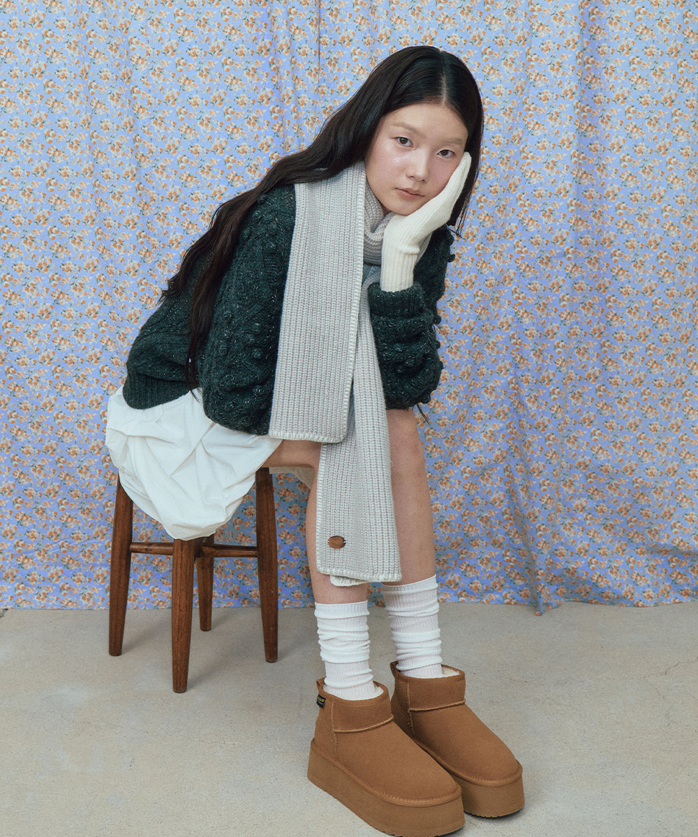 NEW WOOLY SCARF - GREY FREE