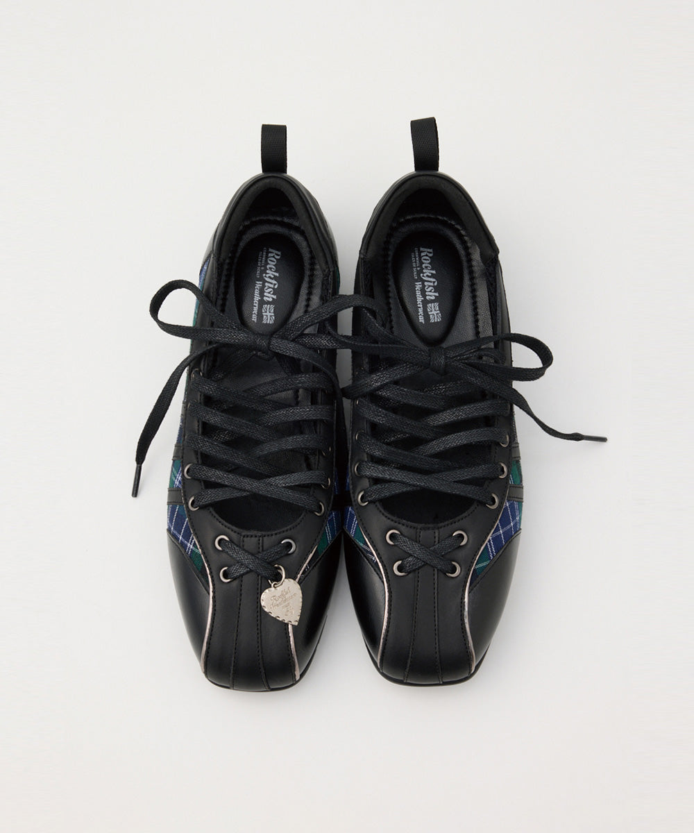 [x SLY] BLISS LACEUP SNEAKERS - GREEN CHECK(GN) UK3.5(230)