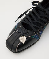 [x SLY] BLISS LACEUP SNEAKERS - GREEN CHECK(GN)