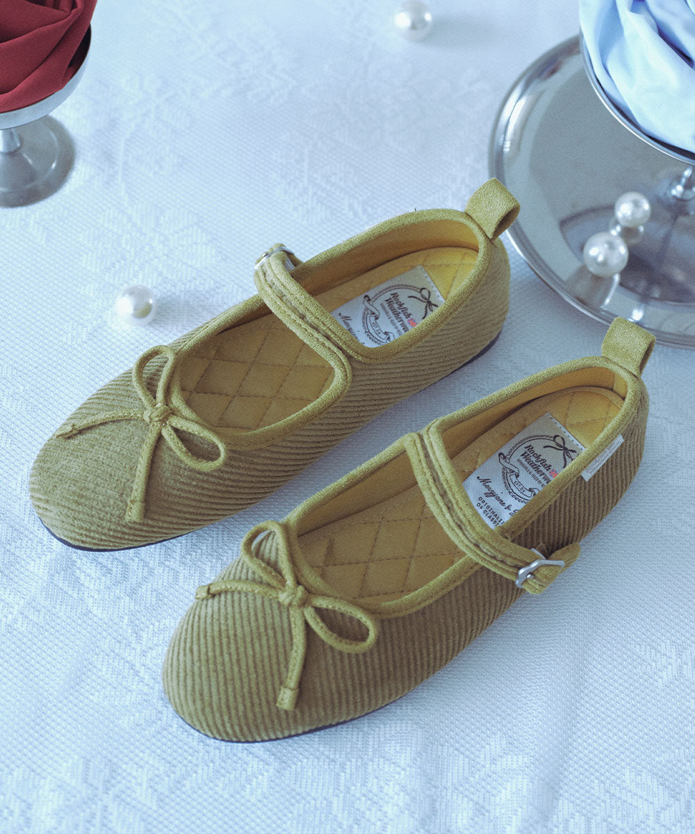 BELLA MARYJANES(CORDUROY) - OLIVE